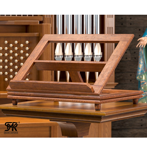 Rehal en bois artisanal écologique, pliable et réglable, support de livre moderne pour l'étude du Coran, de la Bible et des livres de cuisine, idéal pour une utilisation sur le bureau - Product Image 2