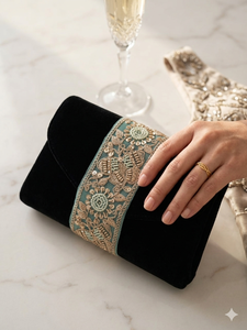 Elegante Encaje Bordado Estilo Zardosi con Diseño Floral, Ecológico, 100% Poliéster, con Intrincados Detalles de Cuentas, Lentejuelas Metálicas y Tul Fino - Product Image 3