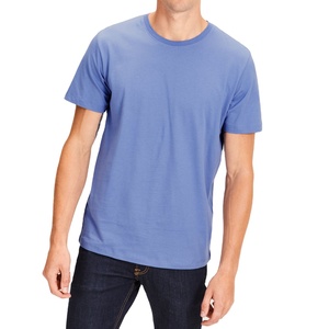 T-shirts personnalisés Oem de haute qualité 240 g/m² 100% coton pour hommes personnalisés T-shirt uni pour hommes avec impression de LOGO de marque vierge - Product Image 1