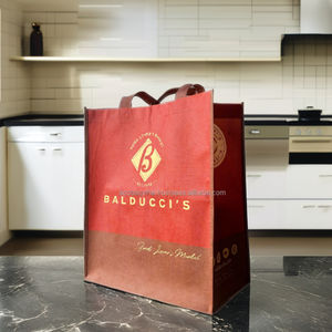 Sac de courses réutilisable en PP non tissé de taille moyenne, meilleur prix, impression par transfert thermique personnalisée, logo, motif, ECOBAG VINA, marque fabriquée - Product Image 1