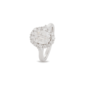 18K White <b>Gold</b> IGI Certified1.3ct Lab Diamond Oval Cut Halo <b>Ring</b> for Women Premium Quality Engagement <b>Cocktail</b> Statement Jewelry - Product Image 5