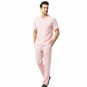 Wholesale Men Medical Doctor <b>Scrub</b> Uniform Cotton Hospital Clothing OEM Custom Logo Breathable <b>Scrub</b> Uniforms Customized - Product Image 1