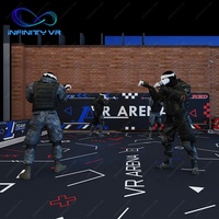 Machine de Jeux d'Arcade VR 9D pour Groupes de 4, 6, 8, 10 Joueurs – Simulateur de Bataille et de Chasse VR à Pied avec Pistolet – Arène VR Multijoueur