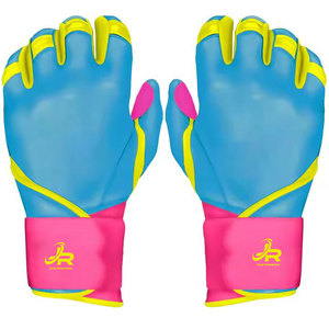 Comfort Fit <b>Baseball</b> Batting Gloves With Reinforced Palm Design Breathable Mesh Back And Flexible Wrist Movement Support - Product Image 1