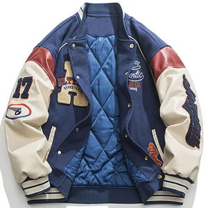 Nouvelle veste universitaire en cuir véritable, entièrement noire, coupe-vent, imperméable, pour homme, idéale pour l'hiver et les occasions formelles en extérieur. - Product Image 2