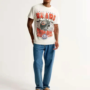 DTG Print Custom T Shirt Screen Print Heavyweight Cotton <b>Tshirt</b> Streetwear T-shirts for Men 100%cotton Customized dtg printing - Product Image 3