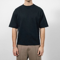 T-shirt décontracté personnalisé à col rond et manches courtes, style simple d'été, 100 % coton, coupe ample, respirant, anti-plis, tricoté 180g pour homme