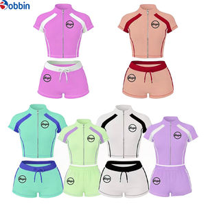Top Trending Hot Selling Summer Clothes Women Custom Streetwear <b>Workout</b> Sets Zip up Short Sleeve <b>Jacket</b> and Shorts 3 Pcs Set - Product Image 6