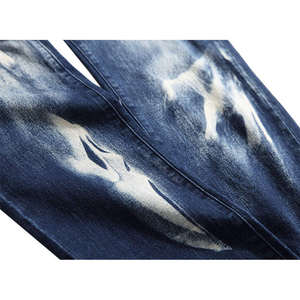 กางเกงยีนส์ทรงสลิมฟิตพิมพ์ลายดิจิทัลสีดำสำหรับผู้ชายสไตล์สตรีทแวร์ - Product Image 4