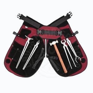 Kit d'outils de fermeur de chevaux avec outil de décollement, écarteur de sabots, pince à tête ronde 5/16 et marteau arrondi en acier inoxydable - Product Image 1