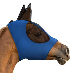 Masque anti-mouches pour chevaux pleine grandeur avec protection en PVC et maille respirante, conception durable contre les insectes - Product Image 2