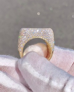 <b>Iced</b> Championship Mens Moissanite <b>Ring</b> Custom Bustdown Hip Hop Bling Luxury Statement <b>Ring</b> 7.32ct Gold Plated GRA Anniversary - Product Image 3