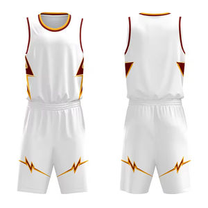 Tenues de basketball personnalisées à séchage rapide, antibactériennes et anti-transpiration, avec nom d'équipe imprimé - Product Image 5
