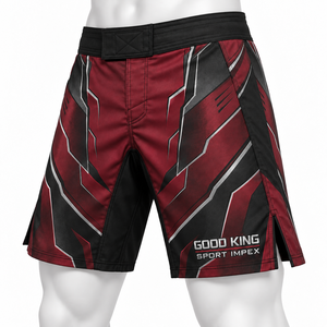 Shorts de sport pour homme, imprimé hexagonal, équipement de grappling, tissu respirant, vêtements d'entraînement, vêtements de tournoi octogonal - Product Image 4