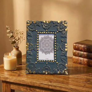 Marco de Fotos de Madera Maciza de Diseño, Elegante Marco de Fotos de Madera Rústico Vintage para Mesa, Decoración del Hogar, Marco de Fotos de Madera de Lujo para Escritorio, Estilo Hogareño - Product Image 1