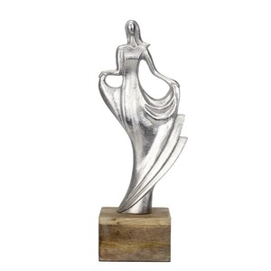 Sculpture d'art moderne en aluminium moulé à la main, figurine de table écologique et durable pour anniversaire, salon, décoration intérieure - Product Image 1