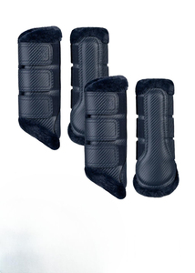 Bottes de brossage pour chevaux de qualité supérieure, fabriquées sur mesure au Pakistan, avec rembourrage protecteur et absorbant les chocs pour le soutien des tendons et des articulations. - Product Image 4