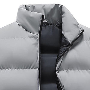 Gilet matelassé pour homme, tendance hiver, nouveau design, coupe ajustée, uni, sans motifs, service OEM disponible - Product Image 3