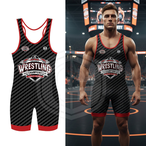 Ropa Deportiva, Singlets de Lucha Sublimados Reversibles para Hombre, Transpirables, para Gimnasio y Fitness, Diseño de Corte Bajo, para Entrenamiento de Levantamiento de Pesas - Product Image 3