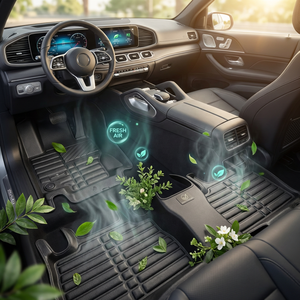 Tapis de sol de voiture en cuir de luxe, ensemble complet de 4 pièces, ajustement personnalisé, imperméable, antidérapant, universel pour véhicules - Product Image 5