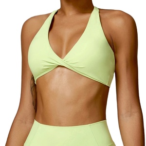 Soutien-gorge de sport de fitness rembourré réversible sans couture respirant pour femmes Style simple push-up pour la course et la gym - Product Image 5