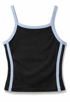 Top Corto Deportivo Personalizado para Mujer, Transpirable, de Verano, con Ribetes en Contraste, Ajustado, Estampado, sin Tirantes, con Logotipo Personalizado