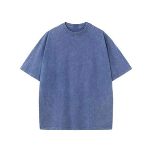 เสื้อยืดโอเวอร์ไซส์ผ้าฝ้ายหนานุ่มสไตล์วินเทจทรงหลวมใส่สบายแขนสั้นสำหรับผู้ชายและผู้หญิง ทนทาน - Product Image 1