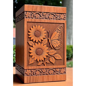 High-End Wooden Cremation Urn with Gloss Coating Custom Handmade Wooden Urn Manufacturer Supply by AYAANS - Product Image 5