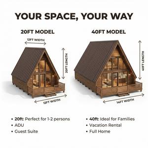 Villa Prefabricada <span class=keywords><strong>de</strong></span> Lujo Personalizable, Cabaña <span class=keywords><strong>de</strong></span> Madera con Estructura <span class=keywords><strong>de</strong></span> Acero Transpirable, Vivienda Vacacional Moderna para Resort, Uso Exterior en Centros Comerciales, Forma Rectangular - Product Image 5