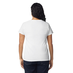 Camiseta de Mujer Blanca de Algodón Suave, Informal, de Manga Corta, Cómoda, Básica, Ropa de Moda, Ropa Personalizada al por Mayor - Product Image 3