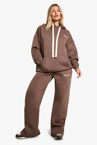 Ensemble décontracté pour femmes, vente en gros, dernier design, survêtement à capuche, tricot personnalisé, pantalon large et sweat-shirt en coton 100% - Product Image 4