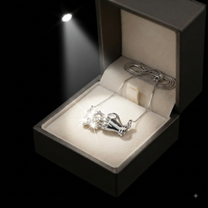 Pendentif Poignée de Main en Diamant de Laboratoire Argenté, Bijou Personnalisé en Argent Sterling 925, Breloque Hip Hop, Certifié IGI, Plaqué Or, Cadeau de Fête - Product Image 1