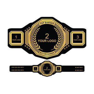 Cinturón de Campeonato Mundial con Placa de Latón, Correas de Cuero Genuino, Equipo de Artes Marciales de Alta Calidad, Resistente al Agua - Product Image 1