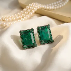 Pendientes pulidos de plata de excelente calidad de lujo, ropa tradicional para fiestas, bodas, colección de ropa para mujeres y niñas - Product Image 1