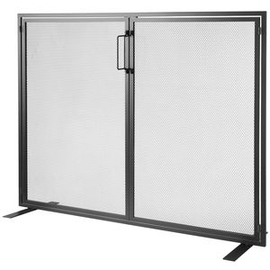 Robusto Schermo per Caminetto in Rete di Ferro, 1 Pannello con Porta, 38.98"L X 30.7"H, Protezione Antifiamma, Installazione Semplice, Accessorio per Caminetto - Product Image 1