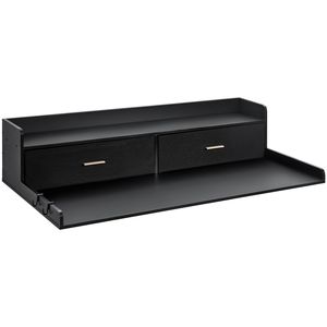 Piano d'appoggio in legno per lavatrice/asciugatrice con 2 cassetti, 54x27 pollici, con ripiano a 2 livelli, piedini antiscivolo, resistente all'acqua, in materiale effetto paglia - Product Image 3