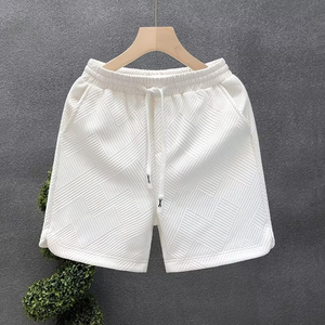 Nuevos pantalones cortos casuales de verano para hombre, estilo inglés moderno, holgados, talla grande, deportivos, tipo cargo, con cordón, diseño de 5 puntos. - Product Image 2