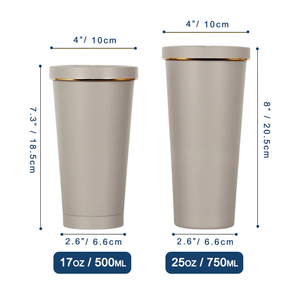แก้วน้ำสแตนเลสแบบมีฉนวนกันความร้อน ขนาด 17 ออนซ์ 25 ออนซ์ พร้อมหลอดและฝาปิดสแตนเลส ขนาด 500 มล. 750 มล. แก้วน้ำสำหรับเดินทาง - Product Image 6