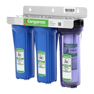 เครื่องกรองน้ำระบบ Reverse Osmosis สแตนเลส Kangaroo พร้อมไส้กรอง 3 ชั้น  ความจุ 100 GPD สำหรับใช้ในครัวเรือนและโรงแรม - Product Image 2