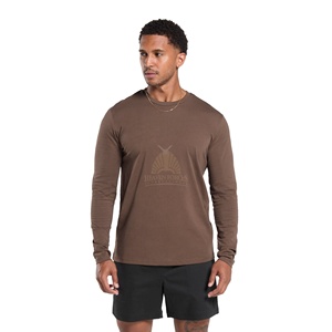 Camiseta con diseño de logotipo personalizado para hombre, camiseta fina de manga larga con cuello redondo, camisetas de manga larga para hombre hechas en Pakistán - Product Image 1