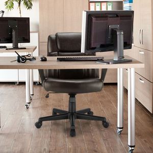 Moderna Sedia da Ufficio Girevole con Massaggio e Braccioli Regolabili in Pelle PU per Casa e Laboratorio - Product Image 2
