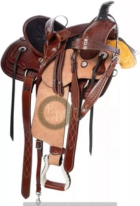 Silla de Montar Occidental Artesanal Premium Personalizable de Alta Calidad, Cómoda y Ligera, de Cuero Genuino para Carreras de Barriles y Espectáculos de Rodeo - Product Image 4