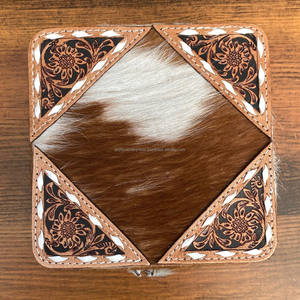 Joyero de cuero con herramientas manuales populares, organizador de almacenamiento, cuero de vaca, tamaño grande, joyero de viaje para mujer, para anillos, pendientes, collar - Product Image 3