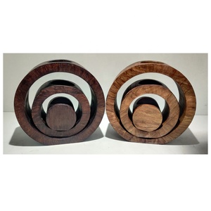 ชุดตกแต่งทรงกลมทำด้วยมือคุณภาพสูงสำหรับตกแต่งบ้านเชิงเทียนบรรจุขี้ผึ้งเทียนทีไลท์ธรรมชาติที่วางในไม้มะม่วง - Product Image 4