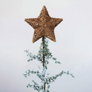 Décorations d'arbre de Noël en jonc de mer faites à la main, étoiles décoratives pour arbres de Noël, prix de gros, fournitures de fêtes - Product Image 3