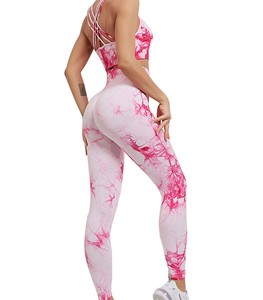 2026 Custom Long Sleeve Activewear Women Workout Ribbed Leggings Seamless Gym Fitness Printed Sets Yoga Set for Women - Product Image 2