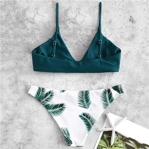 Adjustable Price Women Seamless Sublimation Solid Half Cup Bikini Set 1 Front Anti Wrinkle High Quality Breathable Lightweight - Product Image 6