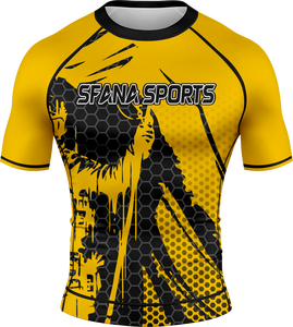 Camiseta de Punto para Hombre, Corte Ajustado, Manga Corta, Cuello Redondo, Color Sólido, Secado Rápido, Negra y Blanca - Product Image 5