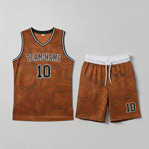 Maillots de basketball personnalisés en gros, 100 % polyester, couleur unie, avec nom d'équipe, vierges, ensemble complet, sublimation, design simple - Product Image 1