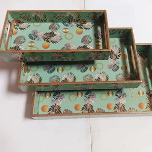 Bandeja de Servicio de Alimentos de MDF Esmaltada de Alta Calidad con Diseño Impreso y Multicolor, Precio al por Mayor, de Perfect Enterprises - Product Image 1